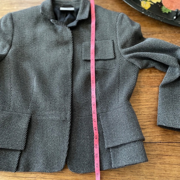 Akris Punto Wool Blazer gray black tweed size 8 - Picture 9 of 14